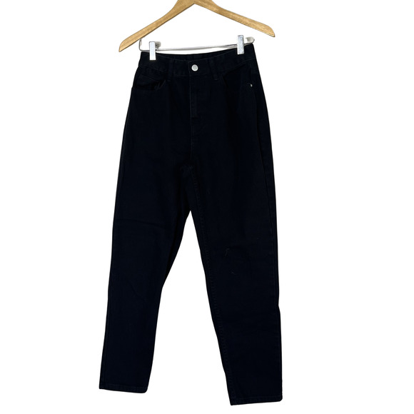 SHEIN Unisex Skinny Jeans High Rise Denim Black 27 - Picture 1 of 6